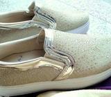 New sneakers gold colour size 39 for ladies