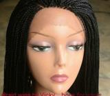 Braid wigs with closure or centre part
