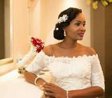 White wedding makeup
