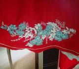 Hand embroidery dining table covers with a middle table