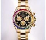 Rolex Chronograph Daytona Rainbow Watch - Gold