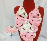 White & Baby Pink Celtic Knot